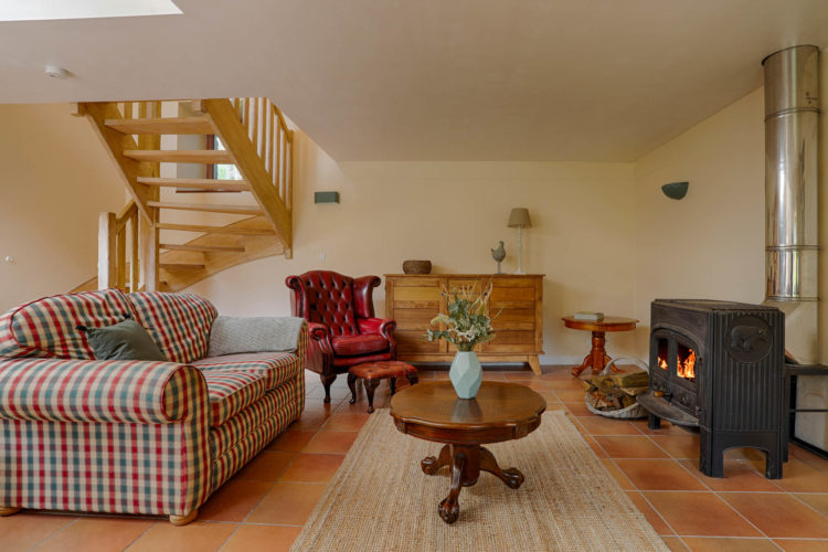salon style anglais gîte Bretagne